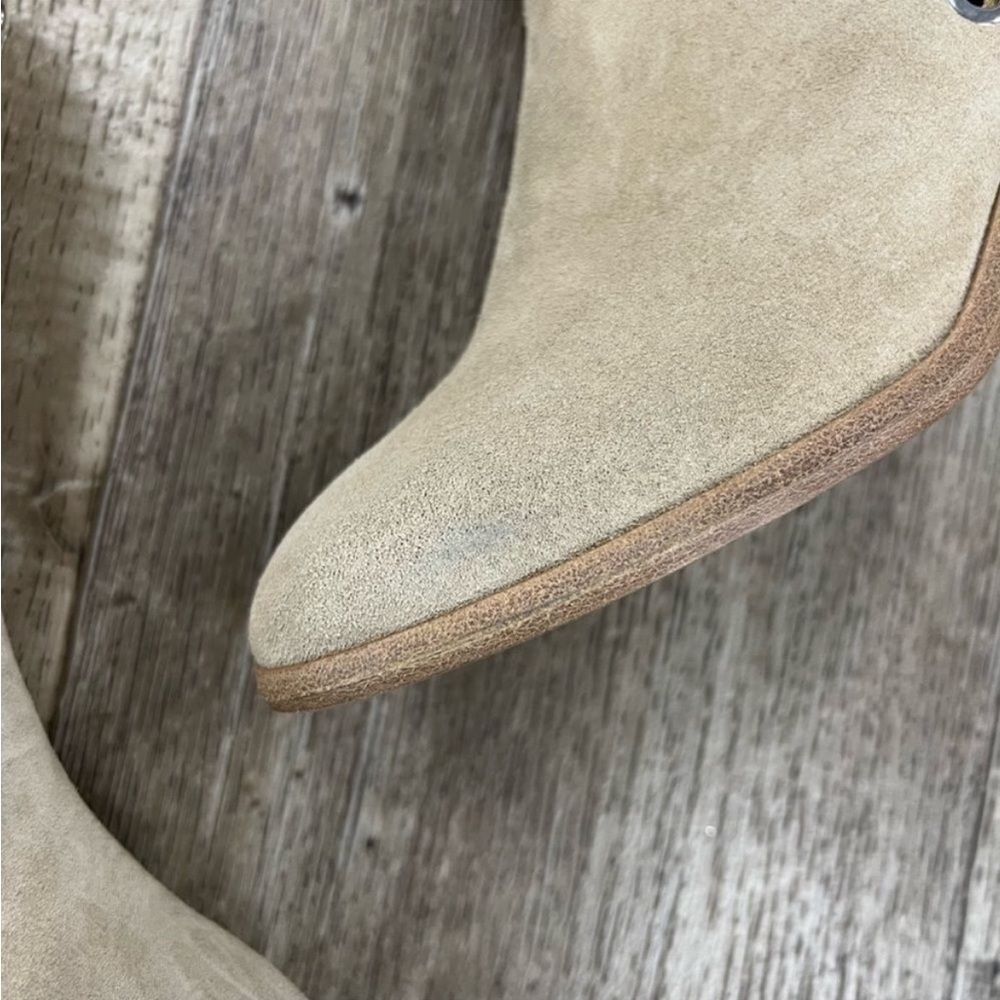 Rag & Bone Willow Boots In Sand Suede Grommets - Picture 3 of 4